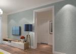 Sky Blue PVC Accurate Pressing Victorian Damask Wallpaper for Corridor , SGS