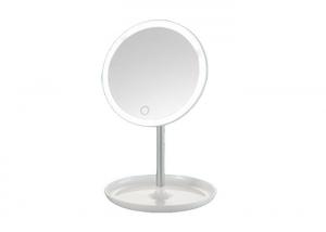Wholesale Portable Lighted Magnifying Makeup Mirror With Cosmetic Tray Battery Powered Desk Lamp from china suppliers
