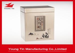 Wholesale Steel Metal Tea Tins With Protective Coating , Tinplate Material Rectangular Metal Tins from china suppliers
