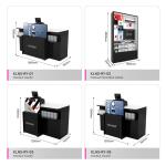 Retail Store Design Black Experience Desk with Mirror Beauty Shop Display Rack