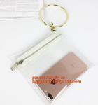 Cosmetic Sewing Metal Zipper Bags, PVC leather cosmetic bag metal double zipper