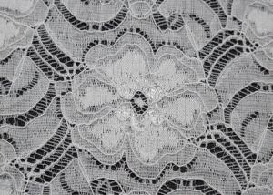 Wholesale White Elastic Lace Nylon Spandex Fabric Beautiful Elegant CY-LW0783Y from china suppliers
