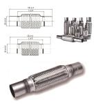 Automotive 201 Stainless Steel Exhaust Flex Pipe Id 38mm / 45mm / 51mm / 57mm /