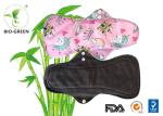 White Bamboo Reusable Sanitary Napkins , Soft Bamboo Organic Menstrual Pads