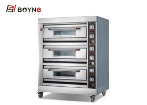Wholesale Hotel Stainless Steel Three Deck Industrial Baking Oven for baking bread ,cookie, and french bread and so on. from china suppliers