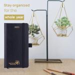 6.3X3.4inch Compact Weekly Planner With Hard Leatherette Paper Cover