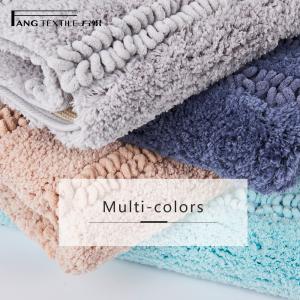 Wholesale Non Slip Loop Pile Bath Mat Polyester Shaggy Microfiber Tufted from china suppliers