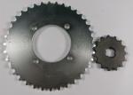 Strong Steel Front & Rear Motorcycle Chain Sprocket Set 5.8-7.2mm Thickness