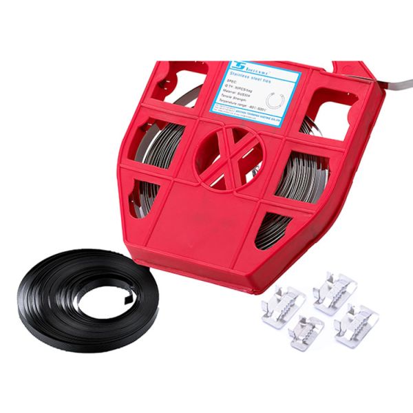 Fire Resistance Stainless Steel Zip Ties 8mm Width 0.4mm Thickness Polished Surface