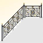 Hotel House Modular Metal Exterior Stair Handrail Balcony Residential OEM