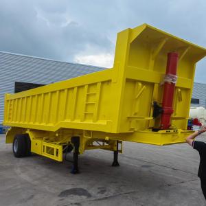 Wholesale 3 Axles 60 Ton Multi Funtion Flat Bed Tank Tipper Dumper Dump Trailer For Construction from china suppliers