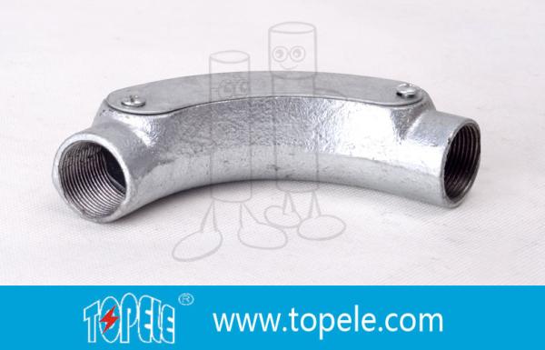 20MM 3 / 4”, 1”BS4568 GI Iron Elbow Malleable Iron Circular Junction Box with
