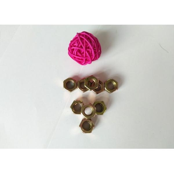 Yellow Zinc Plated Hex Head Nuts , Metric Prevailing Torque Lock Nut M3 - M64