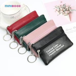 Wholesale ISO9001 Certified Short Zipper Wallet with Vintage Style Minibook Keychain Coin Purse from china suppliers