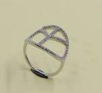 Sterling Silver Round Cut Cubic Zirconia Sparkling Rings Simple Silver Rings