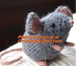 Bear hand crochet toy, woolen hand knitted toy, hand puppet toy