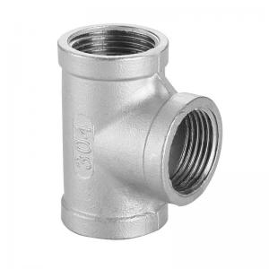 Wholesale High quality stainless steel reducing tee reducing/Unequal tee internal thread threaded tee pipe fittings from china suppliers