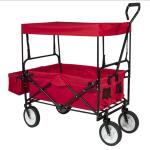 OEM Foldable Wagon Cart Bag Kids Beach Wagon With Canopy Removable