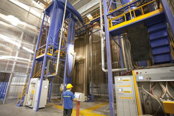 CE Metal Electrostatic Powder Coating Line Large Capacity Gas Heating
