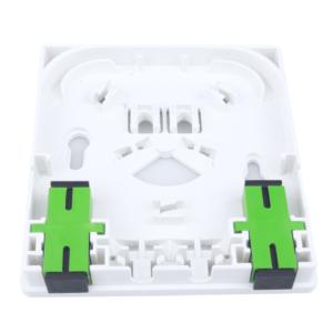 Wholesale SC Connector Type 2 Cores Plastic Fiber Optic Faceplate Socket Panel for FTTH Indoor from china suppliers