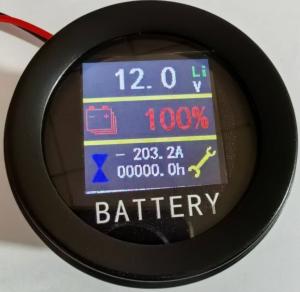 Wholesale Customizable Round CANbus RS485 SOC TFT LCD display Battery gauge hour meter, EV, 12V up to 100V from china suppliers