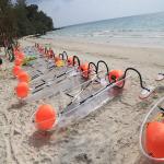 Ocean / River See Through Kayak 1.2mm PVC Tube Material Water Float Submerged