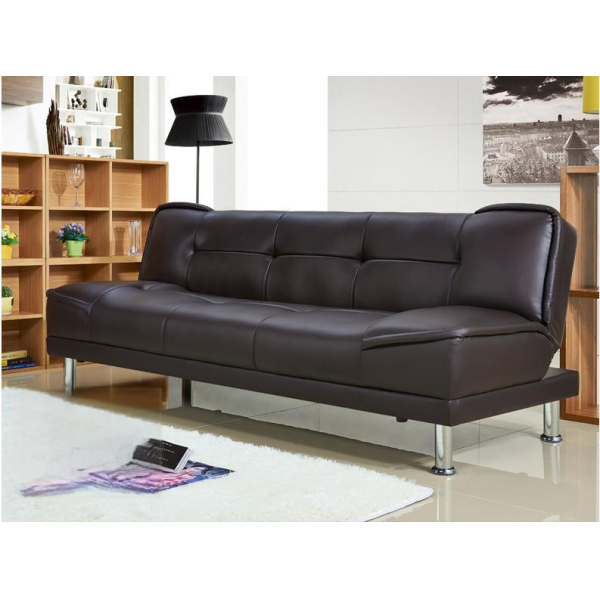 Multi Functional Folding Leather Art Sofa Bed , Apartment Furniture