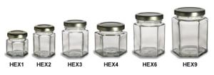 Wholesale 30ml-270ml clear glass jar for honey/hexagonal glass jars from china suppliers