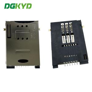 China SIM Card Holder PUSH 6P SMT H1.8 Full Mount Telephone Card Holder DGKYDSIM18H6A6A2Y3WS286 on sale