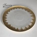 Break Resistant Round Glass Flat Charger Plate For Wedding Table Setting