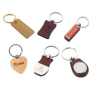 Wholesale Wholesale Custom Engraving Logo Metal Carabiner Keyring Blank Zinc Alloy Customized Promotional Wood Metal Key Chain from china suppliers