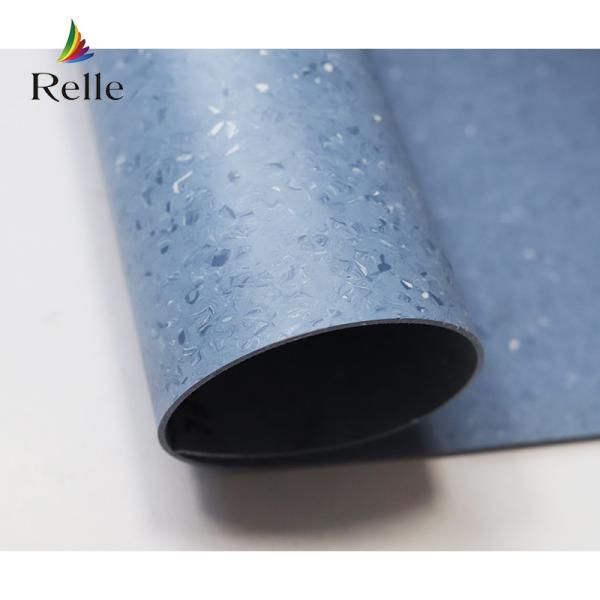 Relle Blue and White Granite Homogeneous Antibacterial Vinyl Flooring Roll with