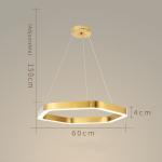 Modern Led Chandelier Gold Living Room Lamp Simple Creative Gold Chandelier(WH