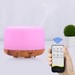 500ml Wooden Grain 24V Ultrasonic Remote Control Aroma Diffuser