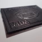 Black Label Logo Embossed Leather Patches For Jeans / Clothes