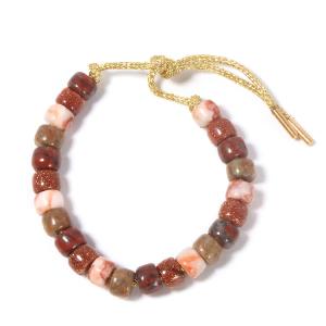 Wholesale Lurex Stone Beads Bracelet Adjustable Rope Gold Cord Braided from china suppliers