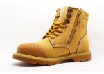 Tan / Brown Goodyear Welt Safety Shoes , Steel Toe Genuine Leather Work Boots
