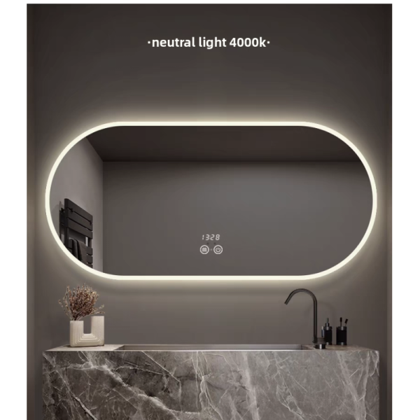 Luxury LED Anti-Fog Vertical Wall Mount Design Touch Switch Rectangle for Hotels Apartments Villas Elegant Modern Style Hot