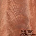 Hotel Panel Natural Okoume Crotch Special Splicing Wood Veneer 2745mm Lengthened