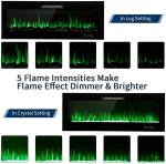 Multicolor Electric Fireplace Low Noise Recessed Wall Mounted AC120V/60HZ N.W/G