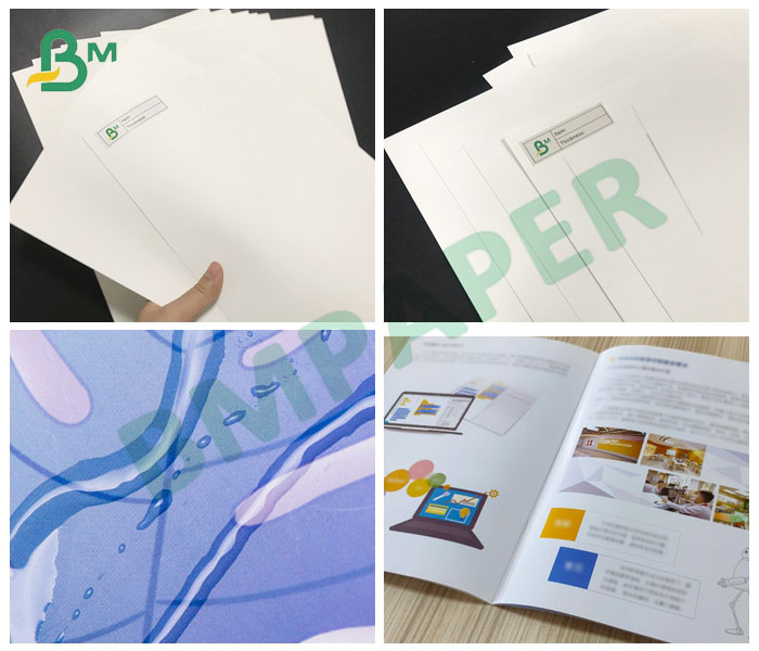 95um 130um Waterproof Coated Polypropylene Synthetic Paper Sheet 79 * 109cm 