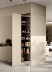 Minimalist UV Kitchen Cabinet Classic Style Customized With Bar Table