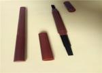 Slim Brown Waterproof Eyebrow Pencil Tube Custom Designs ABS Material