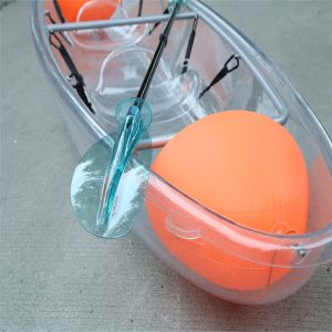 100 % Virgin Polycarbonate Resin Clear Bottom Kayak With Stabiliser Fin