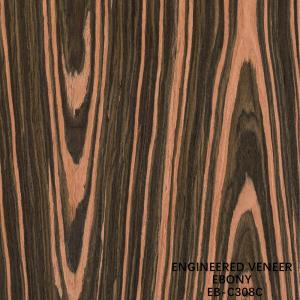 Wholesale Reconstituted Engineered Wood Veneer Crown Cut Ebony 0.15-0.60mm Thickness For Car Interior from china suppliers