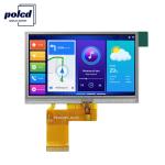 Polcd ILI6485 480x272 Tft Lcd Display 4.3 Inch TFT Resistive Touch Screen 40 Pin