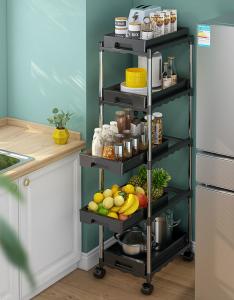 Wholesale 5 Tiers Freestanding Kitchen Rack , Kitchen Storage Cart For Vegetable ODM from china suppliers