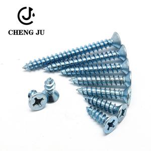 China Galvanized Screw Accessories Flat Screw Cross Recessed Countersunk Head Self Tapping Screw on sale