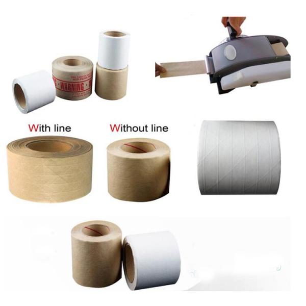 Printable Jointing Paper White / Brown Kraft Tape For Gift Wrapping Decorative Packing