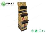 Snack Corrugated Cardboard Displays Racks , Cardboard Pop Up Display For